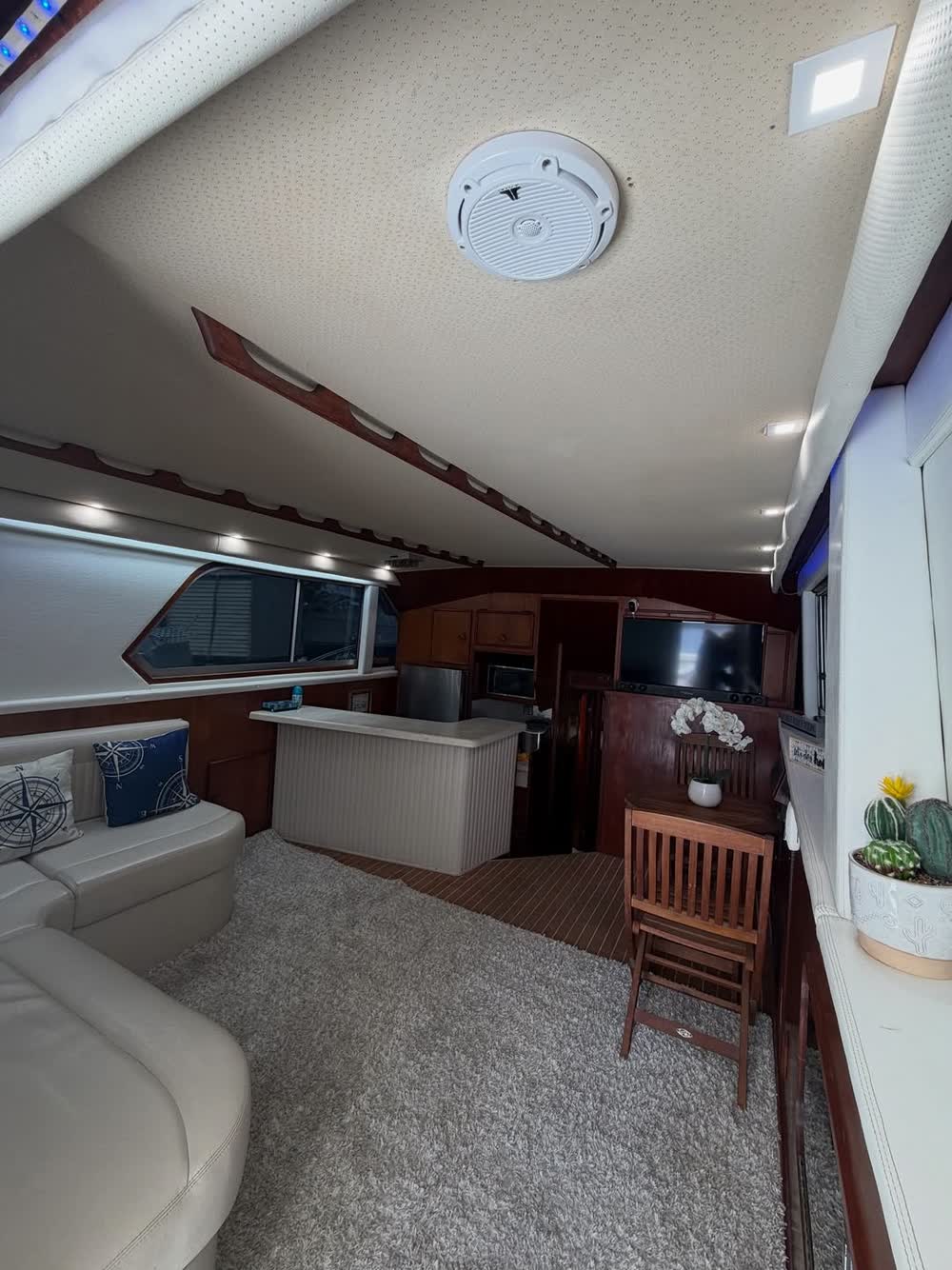 The saloon interior looking forward